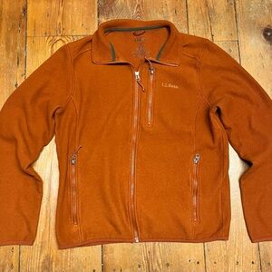 L.L. Bean Orange Fleece Jacket